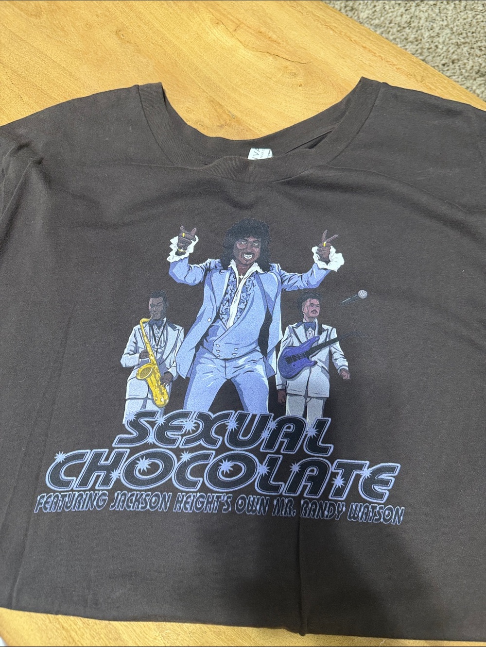 Bella Canvas Black Sexual Chocolate Graphic Tee with Purple and Blue Print